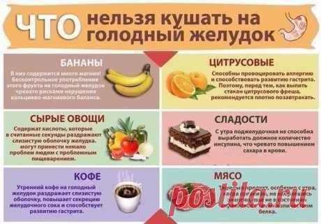 Что нельзя кушать на голодный желудок? &#128519;