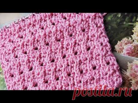 Вяжем узор "Гортензия в цветах"🌺 knitting pattern.