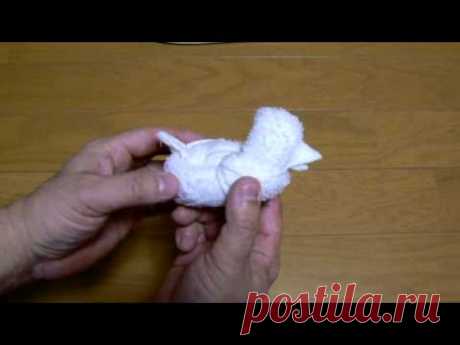How to make a chick duck with a towel (towel art) おしぼりアート ひよこ アヒル