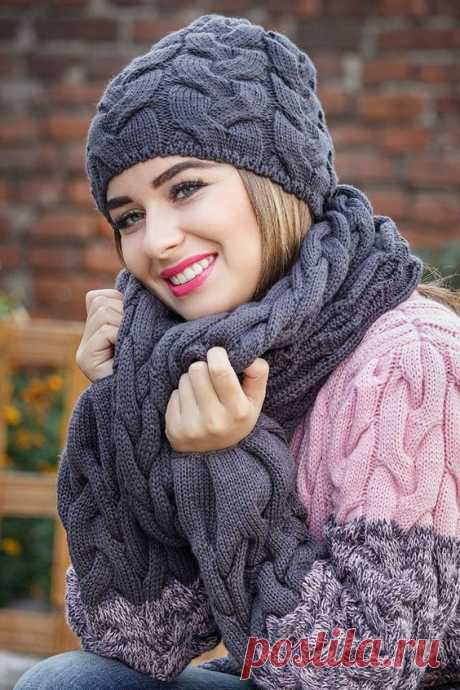 Уютный шарф для шеи с подходящей крышкой для зимней моды | Trends4us.Com
