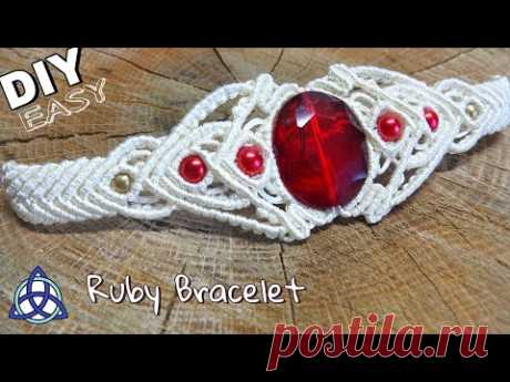 Macrame Bracelet with Beads Tutorial-  Easy Jewelry Making