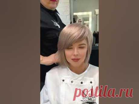 ГРАДУИРОВАННЫЙ БОБ С ЧЁЛКОЙ НА БОК/GRADUATED BOB WITH BANGS ON THE SIDE.@Ссылка на Инстаграм Елены Савиной:https://www.instagram.com/savina_colorist/КОЛОРИСТ...