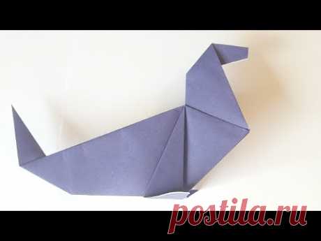 Origami fur seal; Морской котик оригами