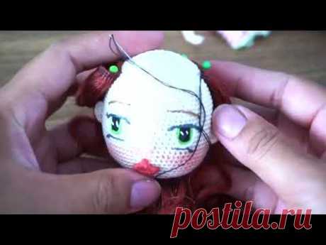 The easy way to Attached doll hair and beautiful