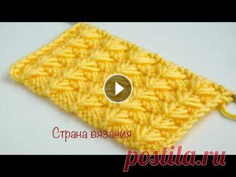 Узоры спицами. Узор с вытянутыми петлями. Knitting patterns. Elongated loops pattern. Красивый плотный рельефный узор для вязания тёплых вещей. Узор красиво смотрится с лицевой и изнаночной стороны. Раппорт узора 6 петель и 4 ряда. Для ...