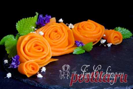 Розы из моркови - рецепт с фото