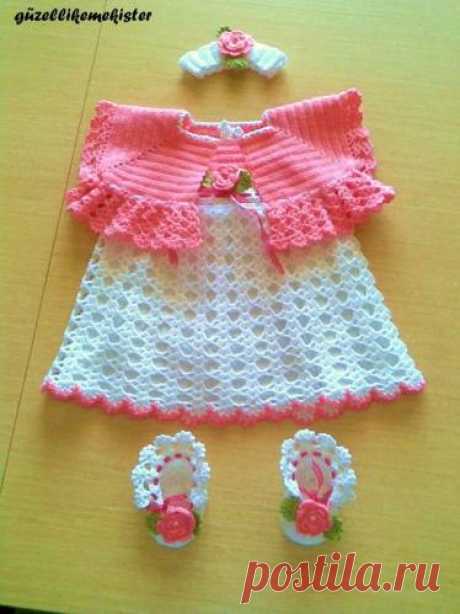 Платье для малышки крючком - Схемы вязания - Крючок и спицы