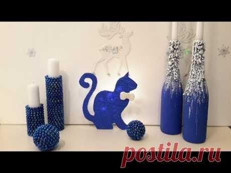 DIY ДЕКОРАТИВНЫЙ СВЕТИЛЬНИК\ КОТ ИЗ ПЕНОПЛАСТА + СВЕЧИ..decorative foam lamp