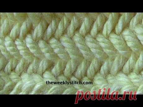 Herringbone Stitch in the Round - YouTube