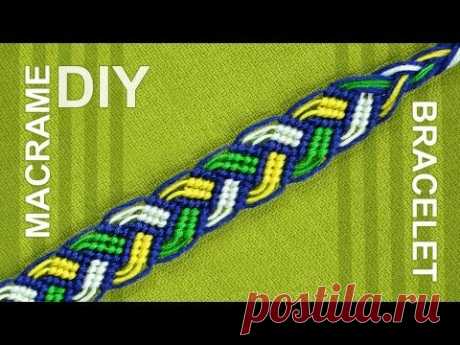 Braided Macrame Bracelet - Friendship bracelet - nice on both sides - YouTube