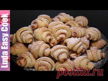 НЕЖНЕЙШИЕ ТВОРОЖНЫЕ РОГАЛИКИ С ПОВИДЛОМ Рецепт из творожного теста –  CROISSANTS SHORTBREAD COOKIES