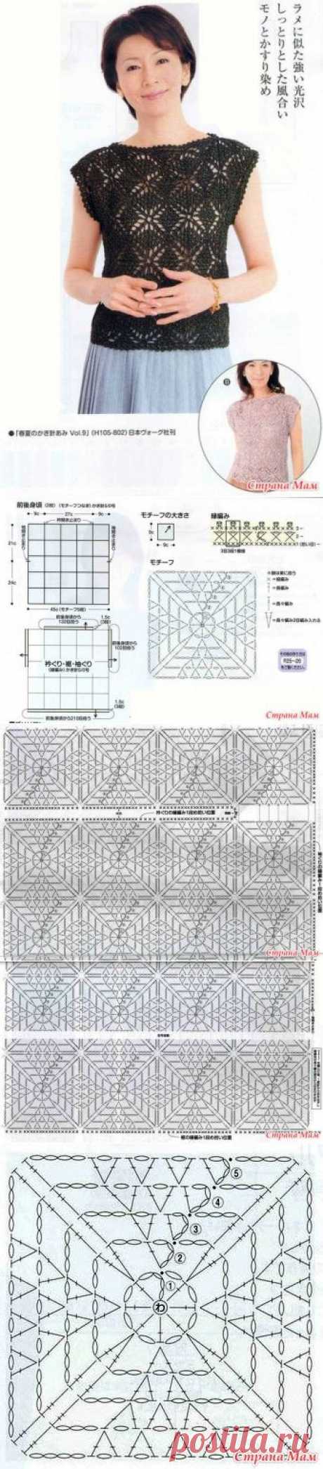 Топ изквадратных мотивов. Крючок. - ВЯЗАНАЯ МОДА+ ДЛЯ НЕМОДЕЛЬНЫХ ДАМ - Страна Мам