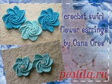 crochet spiral earrings