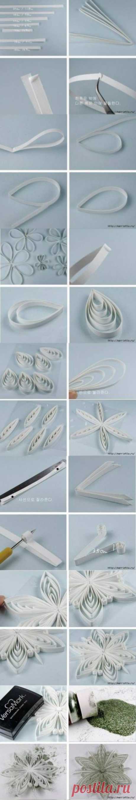 Quilling snowflakes, Christmas snowflakes with their hands | Все о рукоделии: схемы, мастер классы, идеи на сайте labhousehold.com