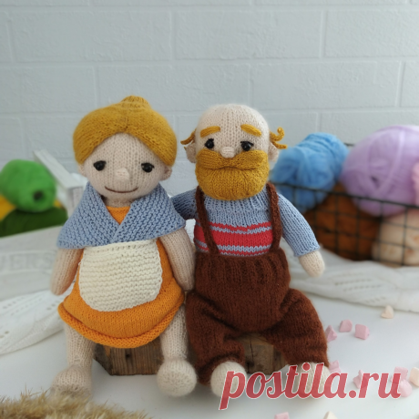 Grandpa and Grandma knitting pattern. Игрушки спицами- бабушка и дедушка! Мастер класс по вязанию кукол спицами-дедушка и бабушка. Самый дорогой подарок,который можно сделать своим пожилым родителям.схема вязания куклы,мастер класс,вязание игрушек,игрушка спицами,дед,бабушка,прикольный дед.