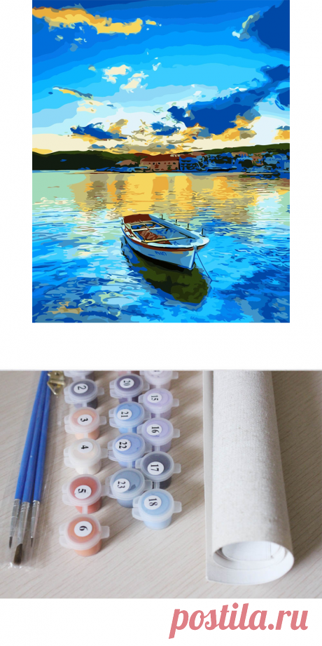 Цифровой DIY картина маслом по номерам море лодка настенный Декор Картина на холсте масляной краской Раскраска по номер рисунок пейзаж купить на AliExpress