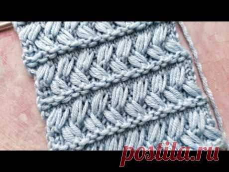 Оригинальные горизонтальные косы спицами 🔥 Для вязания шапок, свитеров,  варежек