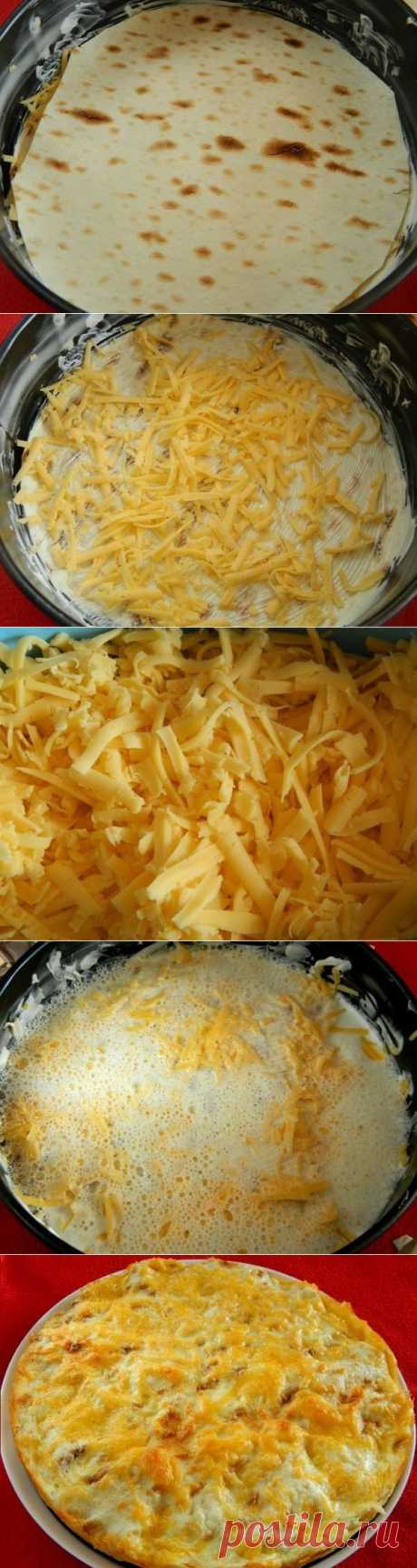 Как приготовить пирог из лаваша с сыром - рецепт, ингридиенты и фотографии