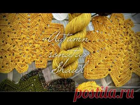 🍁🍁🍁 Это ТРЕНД! Осенний шик: так Вы еще не вязали!!! 🍁🍁🍁 Beautiful CROCHET SHAWL part 1