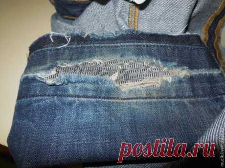Ремонт изношенной подгибки у джинсов - МирТесен