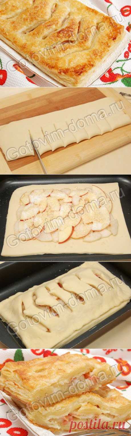 Рецепт: Слоеный яблочно-грушевый пирог