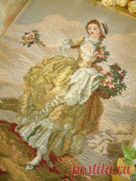 Викторианской эпохи молодые beautfy сбор розы tramme вышивка художественный гобелен | eBay