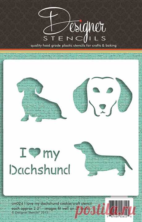 Amazon.com: I Love My Dachshund Cookie y Craft Stencil cm024 by Designer Stencils: Kitchen & Dining