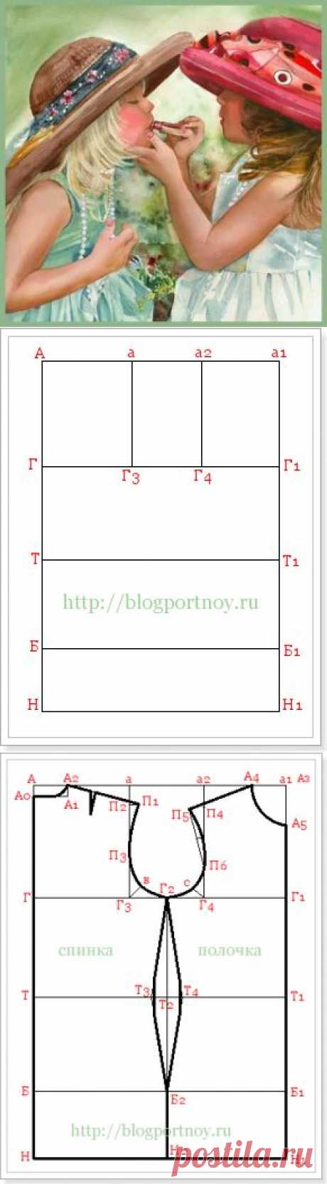 Выкройка-основа плечевого изделия для детей | Мастерская портнихи