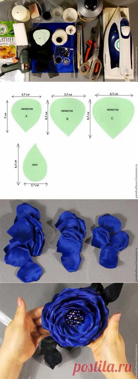 Мастер-класс: Роза-брошь из ткани без использования специальных инструментов - Ярмарка Мастеров - ручная работа, handmade