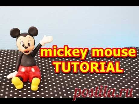 topolino pasta di zucchero tutorial - how to make mickey mouse cake topper fondant