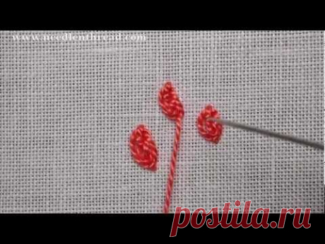 Oyster Stitch Приемы объемной вышивки.