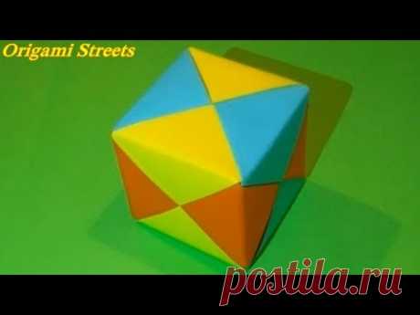 Как сделать кубик из бумаги. Оригами куб.