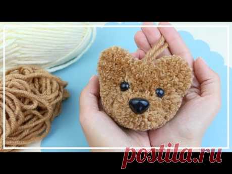 Как сделать Мишку Помпон 🐻🧶 Charm teddy bear pompon Idea 🧶🐻DIY NataliDoma