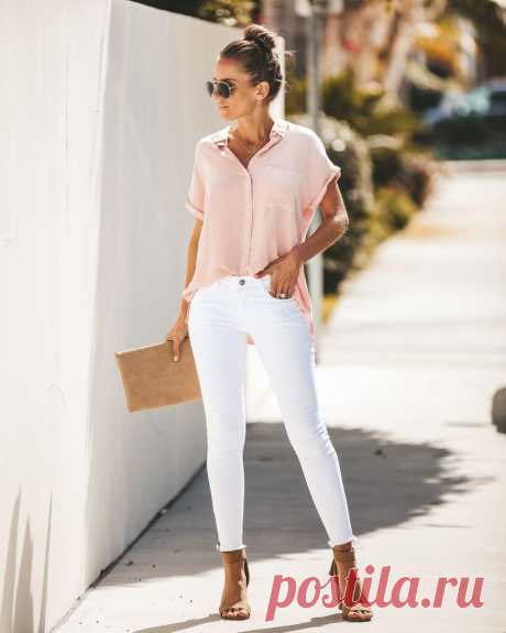 Белые джинсы: 15 прекрасных образов
