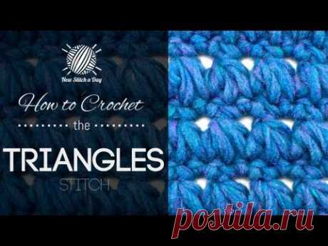 How to Crochet the Triangles Stitch - YouTube