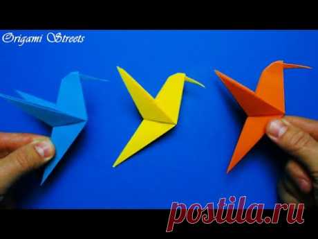 Как сделать колибри из бумаги. Оригами колибри