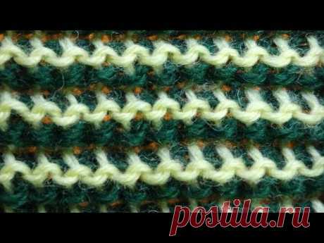 ОЧЕНЬ РЕДКИЙ УЗОР тунисское вязание   Tunisian crochet lesson   узор 81