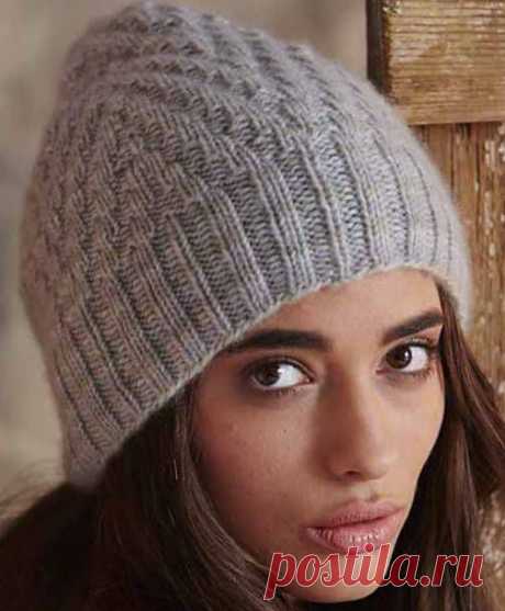 Стильная шапочка от Ashley Rao (Vogue Knitting, Fall 2014) вязаная спицами