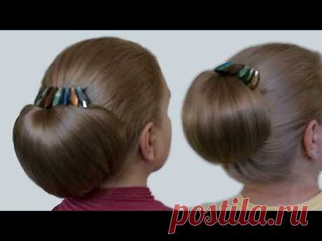 Updo Hairstyles| Bun with Hair Bow for Long Hair| Hairstyle "Babette"| Tutorial