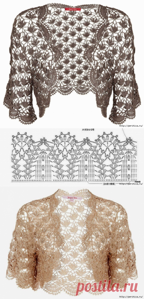 Женское болеро связанное крючком