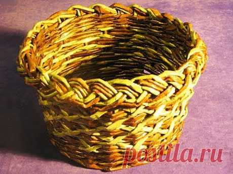 ▶ ▬►Плетение загибки. Часть 7. Promo / Basket weaving from newspapers - YouTube