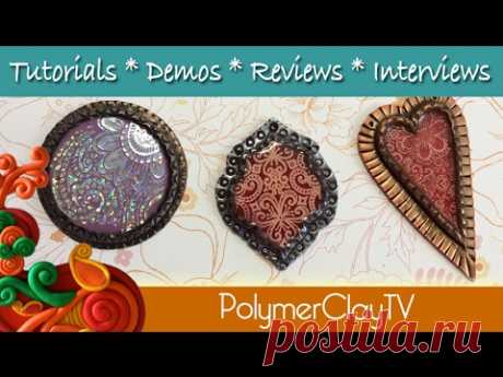 How to make a polymer clay bezel using an extruder and create a shiny Kato Medium glass like finish