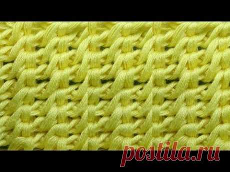 Узор вязания Галочки Tunisian crochet pattern 70