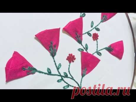 Hand Embroidery: Fabric Flower Embroidery