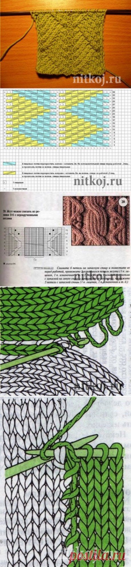 Жилет и свитер одинаковым узором спицами » Ниткой - вязаные вещи для вашего дома, вязание крючком, вязание спицами, схемы вязания