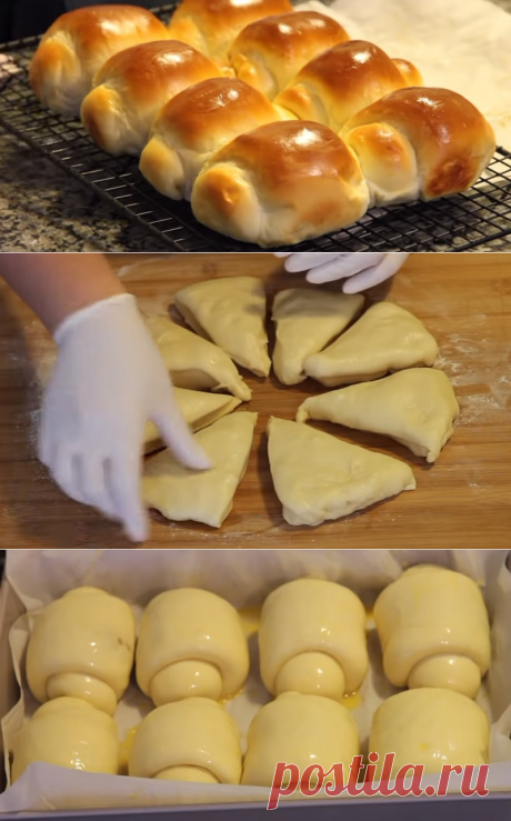 Тесто для булочек «Хоккайдо» увеличивается в 3 раза! Поэтому они такие нереально мягкие. Мудрость японских пекарей поражает.