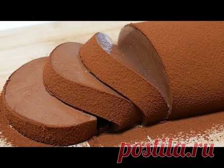 How to make chocolate mousse cake【it's a simple recipe】なめらかチョコレートムースケーキ【簡単♪ゼラチンで作る天使の食感】