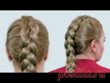 Плетение Французской Косы Наоборот на Себе (Видео-Урок). Reverse French Braid itself Tutorial