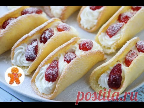 Бисквитные Пирожные с Клубникой ✧ Omelet Cake (English Subtitles)
