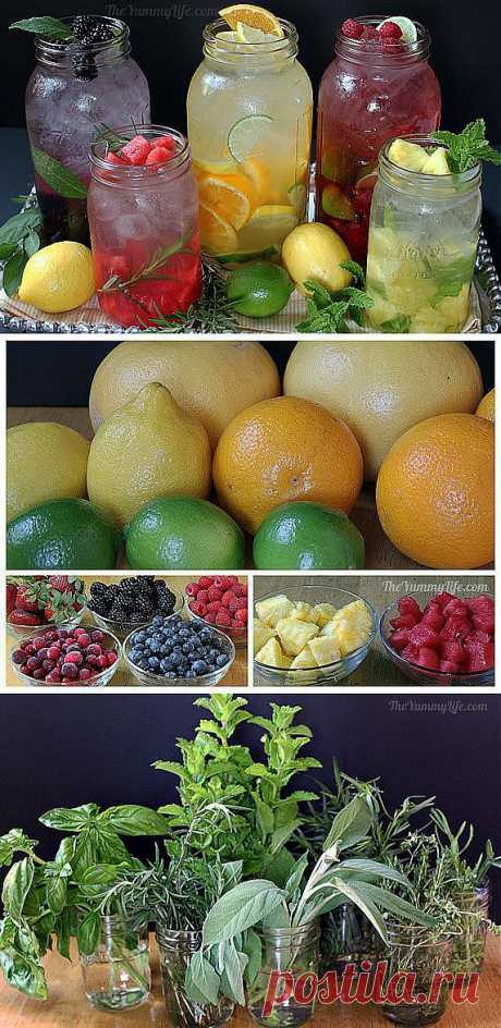 Рецепт Рецепты приготовления полезной и вкусной воды из фруктов и трав с фото в домашних условиях
